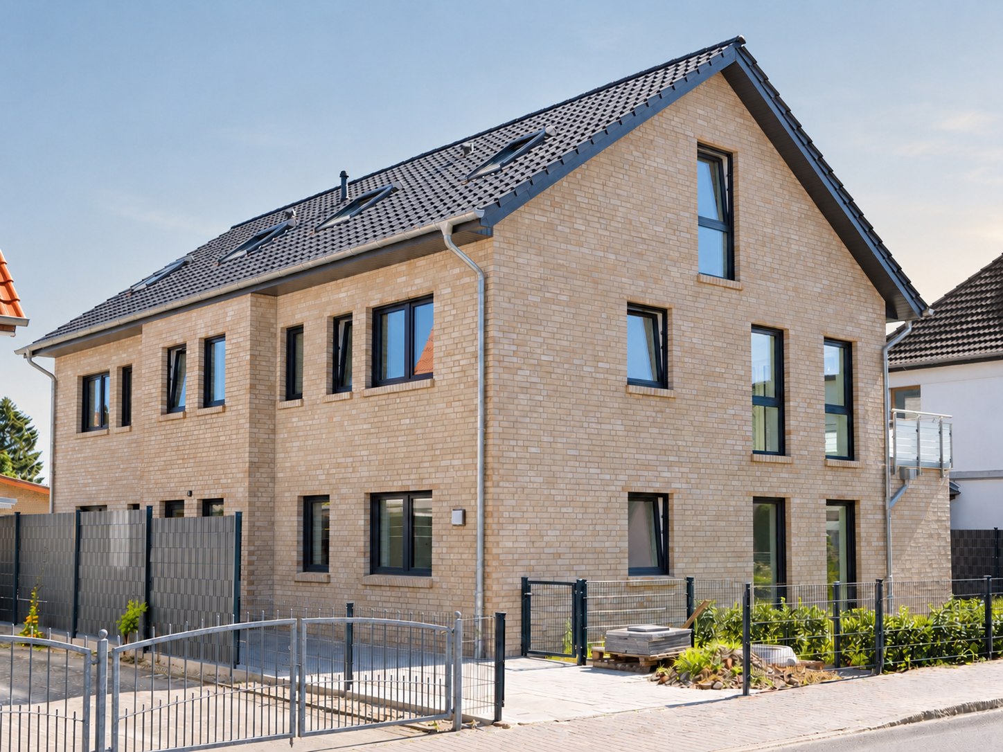 Wohngebäude mit heller Klinkerfassade – verkaufte Immobilie